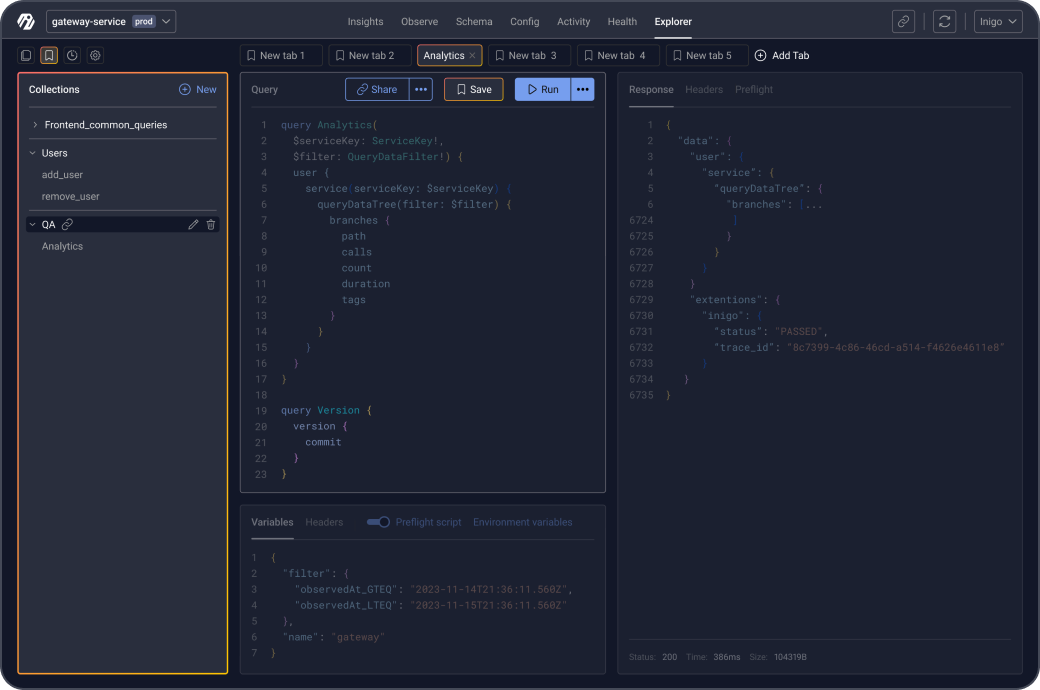 GraphQL playground